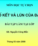 Bài tập cố kết và lún của đất 