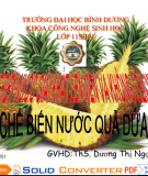 Chế biến nước quả dứa