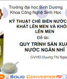 Quy trình sản xuất nước ngân nhĩ 