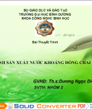 Qui trình sản xuất nước khoáng đóng chai 