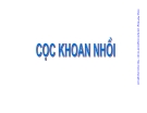 Cọc khoan nhồi