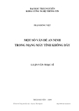 Luận văn Thạc sĩ: Một số vấn đề an ninh trong mạng máy tính không dây - Phạm Hồng Việt