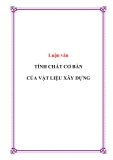 Luận văn tính chất cơ bản của vật liệu xây dựng