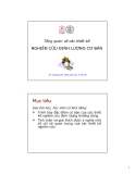 Tổng quan về các thiết kế  nghiên cứu định lượng cơ bản