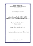 Luận văn: ĐẶC SẮC THỂ TÀI YÊU NGÔN TRONG SÁNG TÁC CỦA NGUYỄN TUÂN