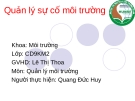 Đề tài " Quản lý sự cố môi trường "