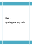 Đồ án tốt nghiệp - Phân tích thiết kế hệ thống - Hệ thống quản lý hộ khẩu 
