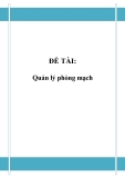 Đồ án tốt nghiệp - Phân tích thiết kế hệ thống - Quản lý phòng mạch 