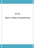 Đồ án tốt nghiệp - Phân tích thiết kế hệ thống - Quản Lý Phòng Trong Khách Sạn 