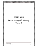 Đề tài: Cải tạo hồ Khương Trung 2