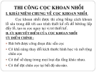 BÀI GIẢNG THI CÔNG CỌC KHOAN NHỒI