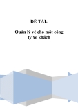 Đồ án tốt nghiệp - Phân tích thiết kế hệ thống - Quản lý vé cho một công ty xe khách 