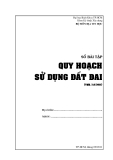 Sổ bài tập quy hoạch sử dụng đất đai 