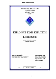 Báo cáo đề tài:" khảo sát tính khả tích lebesgue"