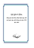 LUẬN VĂN: Đảng bộ tỉnh Hòa Bình lãnh đạo đổi mới giáo dục phổ thông từ năm 1991 đến 2001