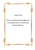  Luận văn đề tài: Nâng cao chất lượng đội ngũ đảng viên ở các đảng bộ xã tỉnh An Giang trong giai đoạn hiện nay