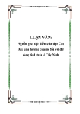 LUẬN VĂN: Nguồn gốc, đặc điểm của đạo Cao Đài, ảnh hưởng của nó đối với đời sống tinh thần ở Tây Ninh