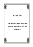 LUẬN ÁN:  Tìm hiểu nền văn hóa phong kiến Nhật Bản (Từ thế kỷ VII đến cuối thế kỷ XIX)