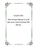 LUẬN VĂN: Nhân sinh quan Phật giáo và sự thể hiện của nó ở một số tín đồ đạo Phật hiện nay