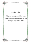 Đề tài nghiên cứu: Nâng cao năng lực cán bộ cơ quan Trung ương Hội Liên hiệp phụ nữ Việt Nam giai đoạn 2007 – 2015