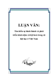 Luận văn tốt nghiệp: Tìm hiểu sự hình thành và phát triển khái niệm xã hội hóa trong xã hội học ở Việt Nam