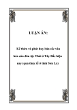 LUẬN ÁN:  Kế thừa và phát huy bản sắc văn hóa của dân tộc Thái ở Tây Bắc hiện nay (qua thực tế ở tỉnh Sơn La)