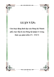 LUẬN VĂN: Cứu hoạt động lãnh đạo của Đảng bộ Thành phố, trực tiếp là của Đảng bộ Quận 11 trong lĩnh vực phát triển CN - TTCN