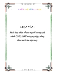 LUẬN VĂN: Phát huy nhân tố con người trong quá trình CNH, HĐH nông nghiệp, nông thôn nước ta hiện nay