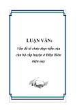 LUẬN VĂN: Vấn đề tổ chức thực tiễn của cán bộ cấp huyện ở Điện Biên hiện nay