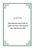 LUẬN VĂN:  Đảng lãnh đạo công tác đối với người Việt Nam ở nước ngoài từ năm 1986 đến năm 2005