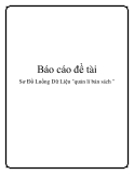 Báo cáo đề tài: Sơ Đồ Luồng Dữ Liệu "quản lí bán sách "