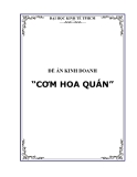 ĐỀ ÁN KINH DOANH“CƠM HOA QUÁN"