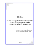 Khảo sát quá trình chuyển hóa nitơ bằng phương pháp nitrate hóa và anammox 