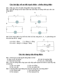 Các bài tập về sơ đồ mạch điện - chiều dòng điện