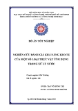 Nghiên cứu đánh giá khả năng keo tụ của một số loại thực vật ứng dụng trong xử lý nước 