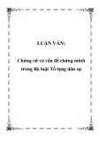 Luận văn: Chứng cứ và vấn đề chứng minh trong Bộ luật Tố tụng dân sự