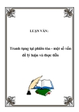 LUẬN VĂN:  Tranh tụng tại phiên tòa - một số vấn đề lý luận và thực tiễn