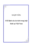 LUẬN VĂN:  Chế định xóa án tích trong luật hình sự Việt Nam