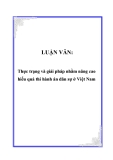 Luận văn về: Thực trạng và giải pháp nhằm nâng cao hiểu quả thi hành án dân sự ở Việt Nam