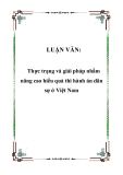 LUẬN VĂN:  Thực trạng và giải pháp nhằm nâng cao hiểu quả thi hành án dân sự ở Việt Nam