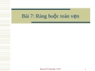 Bài 7: Ràng buộc trọn vẹn