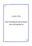 LUẬN VĂN:  Kinh tế hộ đồng bào dân tộc Khmer tỉnh An Giang hiện nay