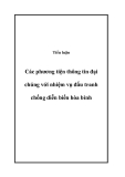 Tiểu luận  Các phương tiện thông tin đại chúng với nhiệm vụ đấu tranh chống diễn biến hòa bình