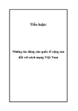 Tiểu luận:  Những tác động của quốc tế cộng sản đối với cách mạng Việt Nam