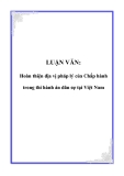 LUẬN VĂN: Hoàn thiện địa vị pháp lý của Chấp hành trong thi hành án dân sự tại Việt Nam