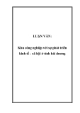 LUẬN VĂN:  Khu công nghiệp với sự phát triển kinh tế - xã hội ở tỉnh hải dương