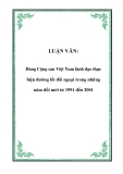 LUẬN VĂN:Đảng Cộng sản Việt Nam lãnh đạo thực hiện đường lối đối