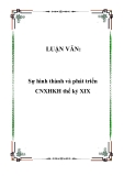 LUẬN VĂN:Sự hình thành và phát triển chủ nghĩa xã hội khoa học thế kỷ XIX 