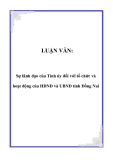 LUẬN VĂN:Sự lãnh đạo của Tỉnh ủy đối với tổ chức và hoạt động của