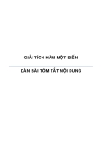 DÀN BÀI TÓM TẮT NỘI DUNG GIẢI TÍCH HÀM MỘT BIẾN